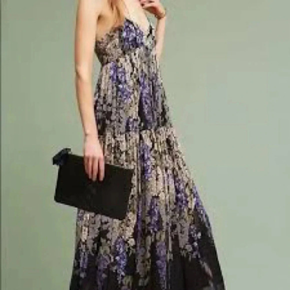 Anthropologie Floreat Adelia Maxi Floral Dress Size 12 - Picture 4 of 12
